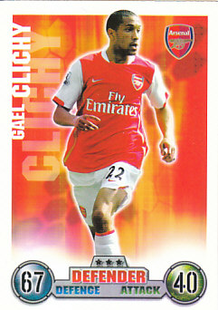 Gael Clichy Arsenal 2007/08 Topps Match Attax #4